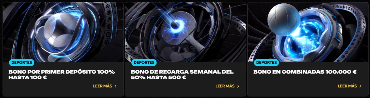 Spinsy Casino bonos deportivos con primer depósito, recarga semanal y bono en combinadas
